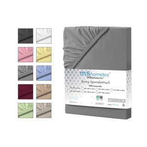 100% Baumwolle Jersey Spanbetttuch - Grau