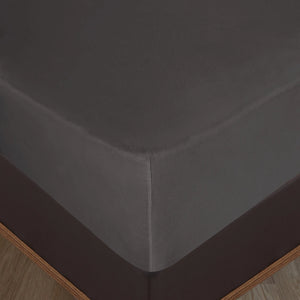 100% Baumwolle Jersey Spanbetttuch - Anthrazit