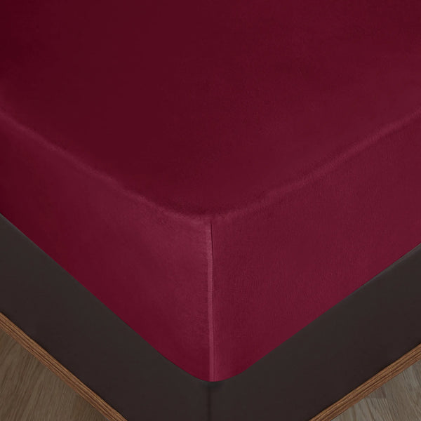 100% Baumwolle Jersey Spanbetttuch - Bordeaux