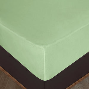 100% Baumwolle Jersey Spanbetttuch - Grün
