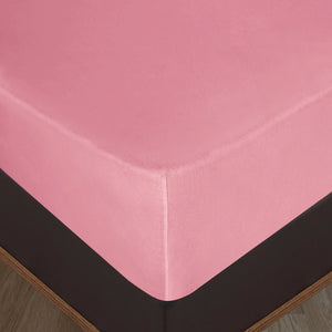 100% Baumwolle Jersey Spanbetttuch - Rosa