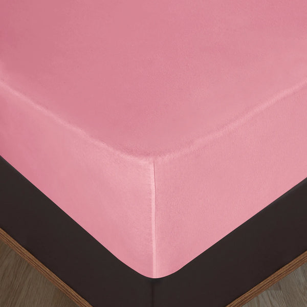 100% Baumwolle Jersey Spanbetttuch - Rosa