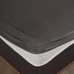 100% Baumwolle Jersey Spanbetttuch - Anthrazit