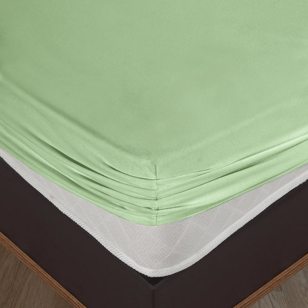 100% Baumwolle Jersey Spanbetttuch - Grün