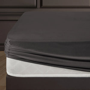 100% Baumwolle Jersey Spanbetttuch - Anthrazit