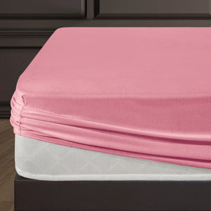 100% Baumwolle Jersey Spanbetttuch - Rosa