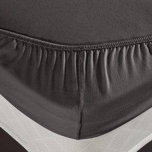 100% Baumwolle Jersey Spanbetttuch - Anthrazit