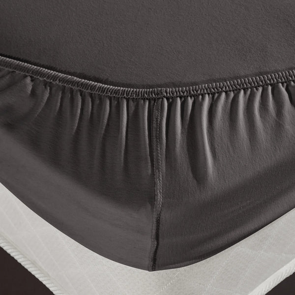 100% Baumwolle Jersey Spanbetttuch - Anthrazit