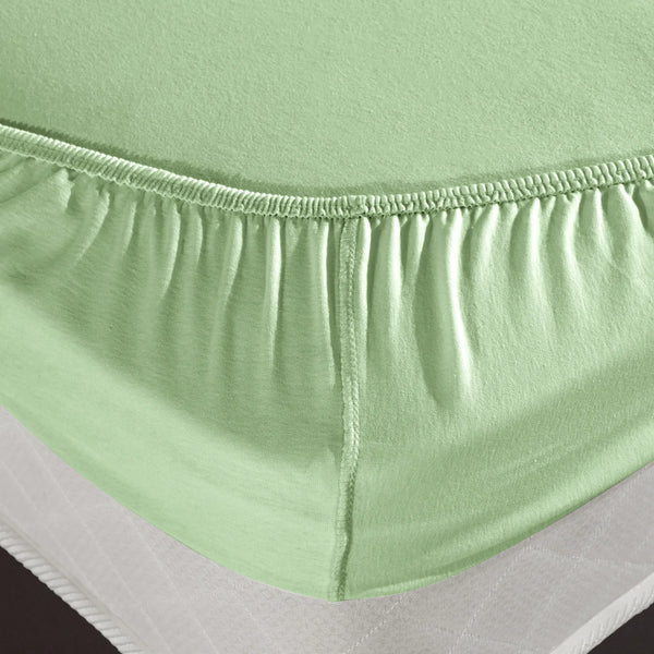 100% Baumwolle Jersey Spanbetttuch - Grün