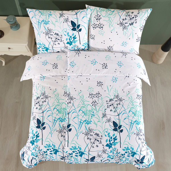 100% Baumwolle Renforcé Bettwäsche - Blue Garden