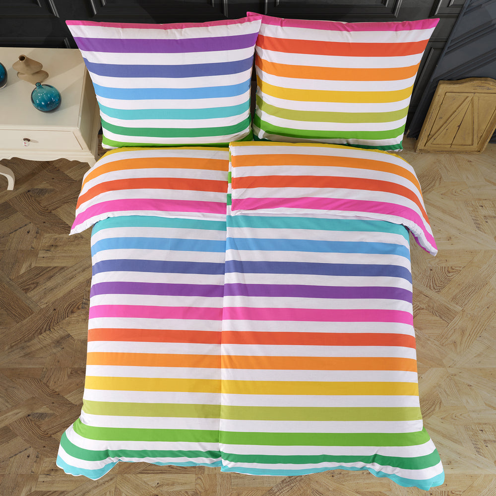 100% Baumwolle Renforcé Bettwäsche - Rainbow