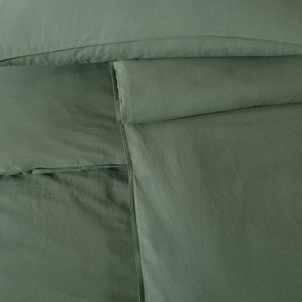 100% Baumwolle Gewaschene Bettwäsche - Green