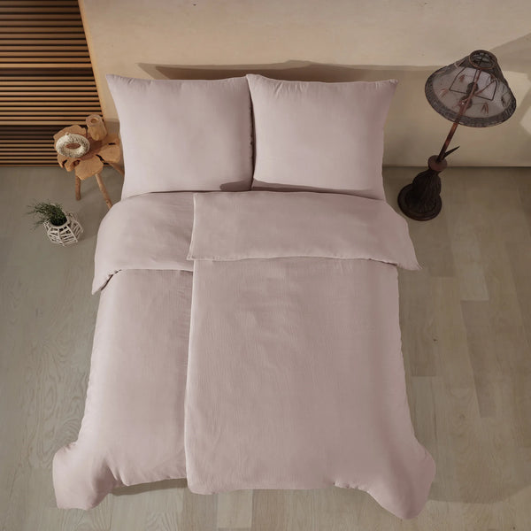 100% Baumwolle Unifabre Musselin Bettwäsche - Taupe
