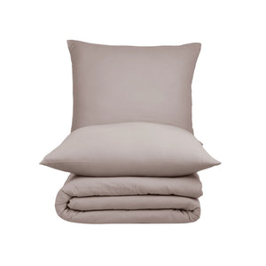 100% Baumwolle Unifabre Musselin Bettwäsche - Taupe