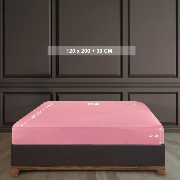 100% Baumwolle Jersey Spanbetttuch - Rosa