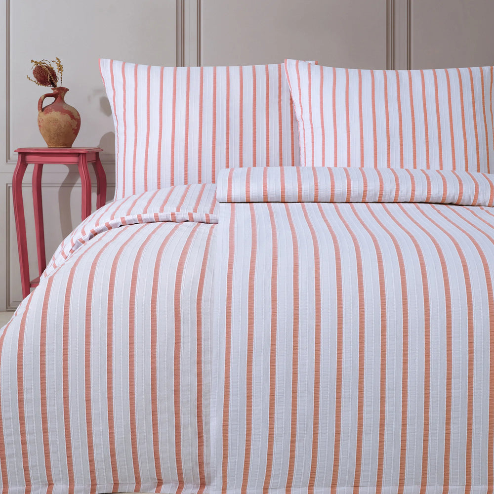 100% Baumwolle Natural Bettwäsche Vintage - Lachsfarben